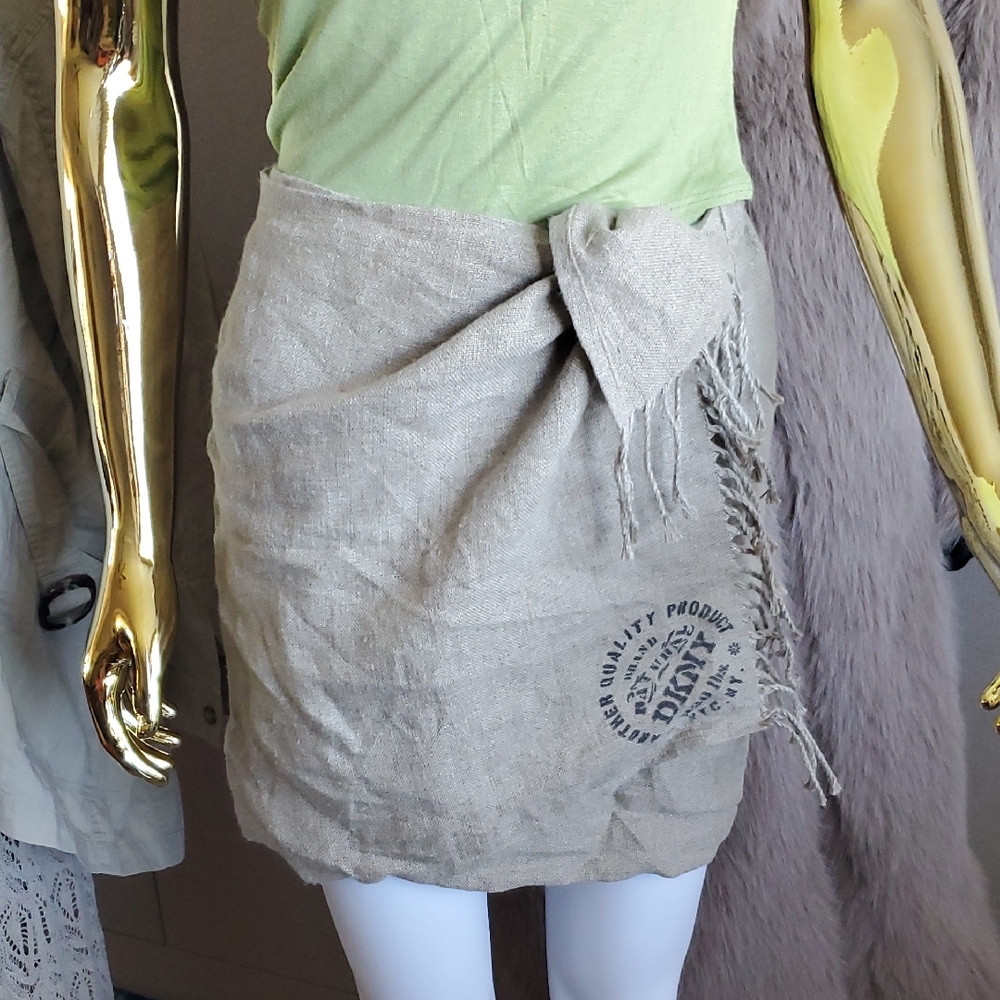 Vintage 80's DKNY Linen/Cotton Blend Mini